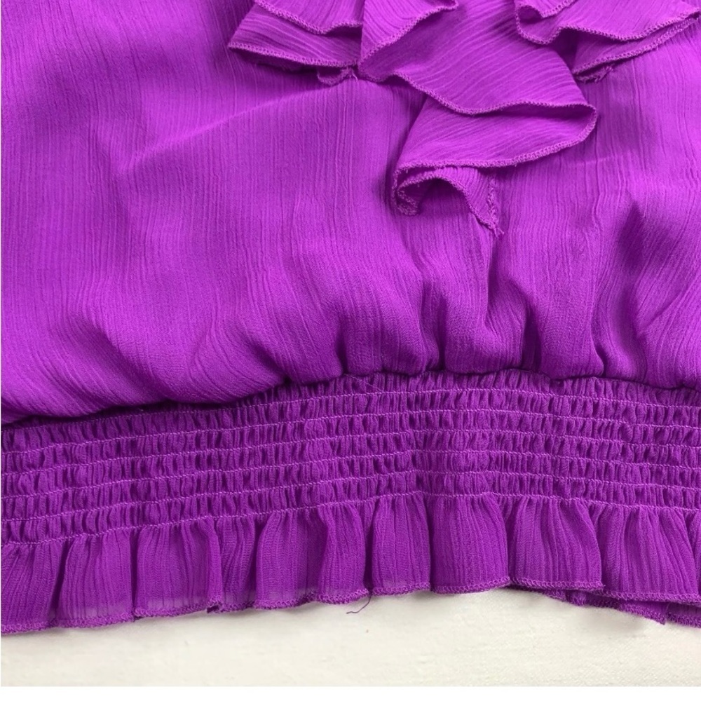 Boston Proper Ruffle Front Blouse- Sz 2 - Picture 5 of 11